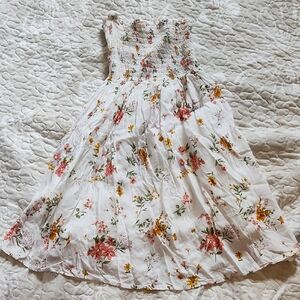 Forever 21 Floral Kids Dress - White and Pink